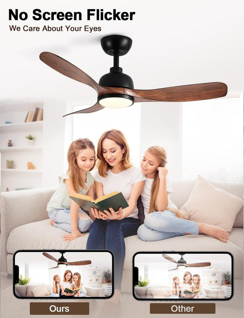 42 Inch Cover Outdoor Ceiling Fans with Lights