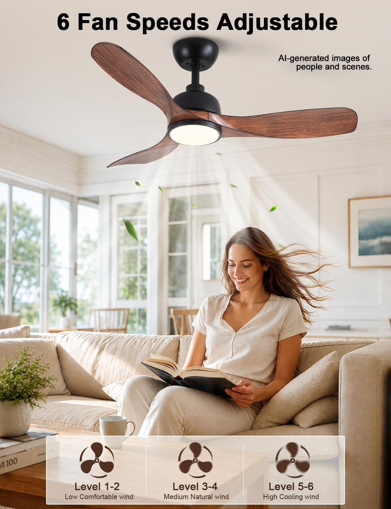 42 Inch Cover Outdoor Ceiling Fans with Lights