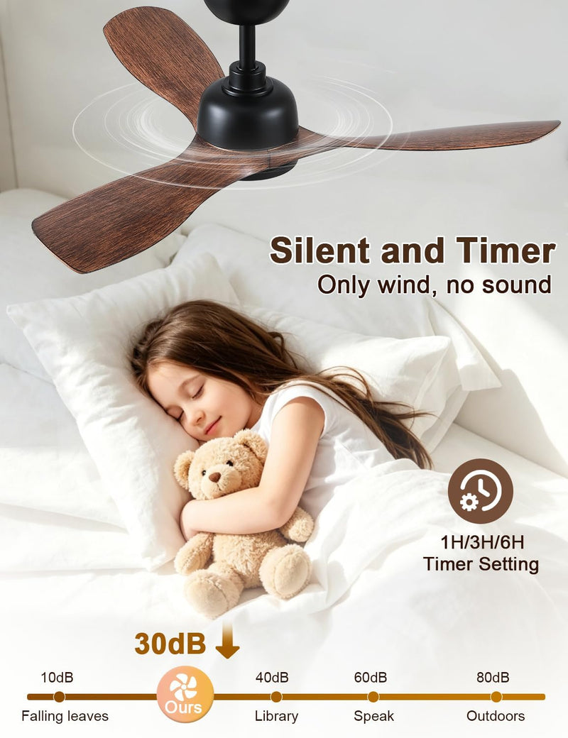 42 Inch Cover Outdoor Ceiling Fans with Lights