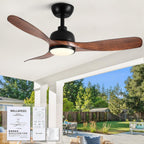 42 Inch Cover Outdoor Ceiling Fans with Lights