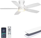 42'' Low Profile Ceiling Fan with Light Remote