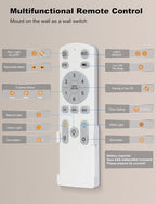 42'' Low Profile Ceiling Fan with Light Remote