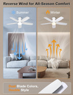 42'' Low Profile Ceiling Fan with Light Remote