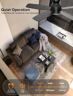 42'' Low Profile Ceiling Fan with Light Remote