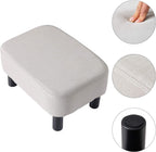 42CM Footstool Rectangle Ottoman with Stable Wooden Legs