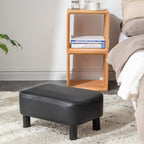 42CM Footstool Rectangle Ottoman with Stable Wooden Legs