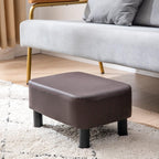 42CM Footstool Rectangle Ottoman with Stable Wooden Legs