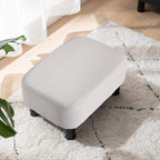 42CM Footstool Rectangle Ottoman with Stable Wooden Legs