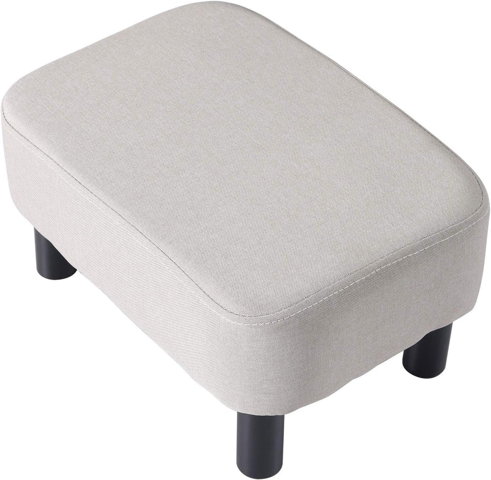 42CM Footstool Rectangle Ottoman with Stable Wooden Legs
