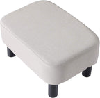 42CM Footstool Rectangle Ottoman with Stable Wooden Legs