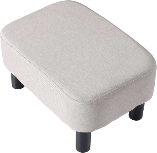 42CM Footstool Rectangle Ottoman with Stable Wooden Legs
