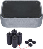 42CM Footstool Rectangle Ottoman with Stable Wooden Legs