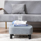 42CM Footstool Rectangle Ottoman with Stable Wooden Legs