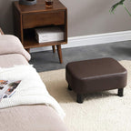 42CM Footstool Rectangle Ottoman with Stable Wooden Legs