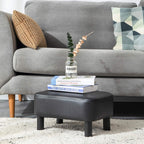 42CM Footstool Rectangle Ottoman with Stable Wooden Legs