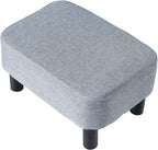 42CM Footstool Rectangle Ottoman with Stable Wooden Legs