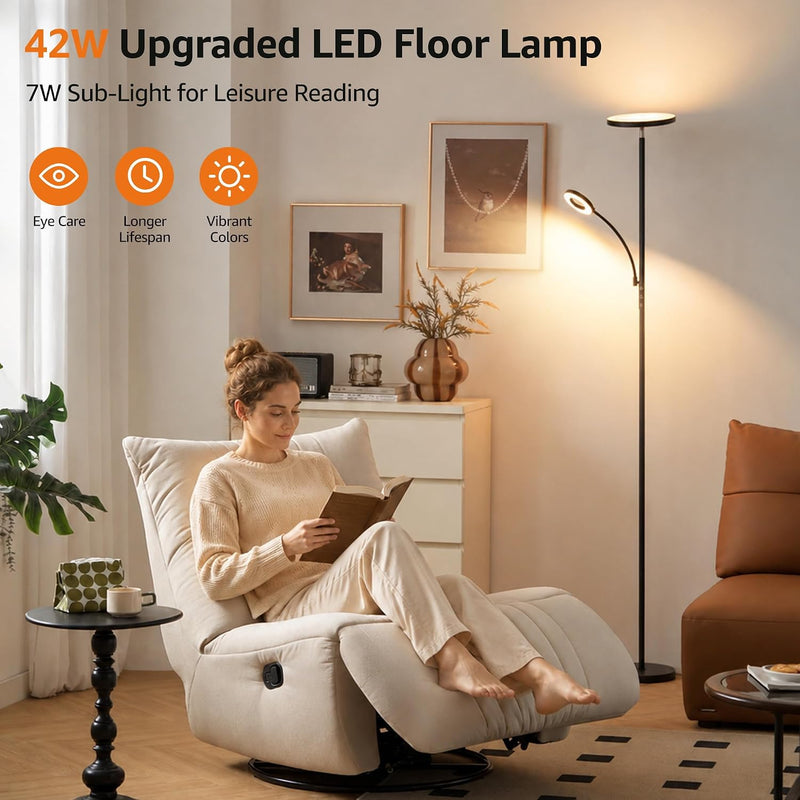 42W Super Bright Uplighter Floor Lamp for Living