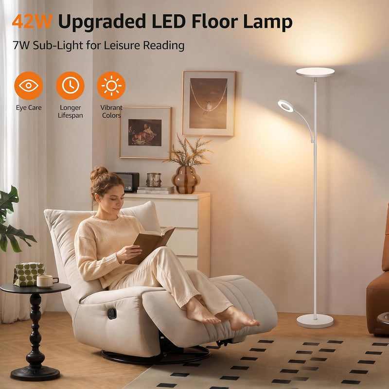 42W Super Bright Uplighter Floor Lamp for Living