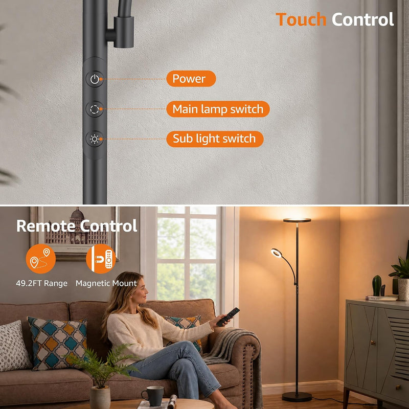 42W Super Bright Uplighter Floor Lamp for Living