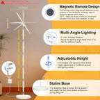 4300lm Super Bright Floor Lamp 40W+8W Dimmable LED