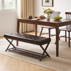 44.5” Shoe Storage Bench with Seat PU Leather
