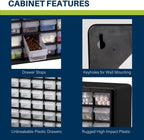 44-Drawer Plastic Drawer Storage Cabinet for Garage Organisation