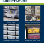 44-Drawer Plastic Drawer Storage Cabinet for Garage Organisation