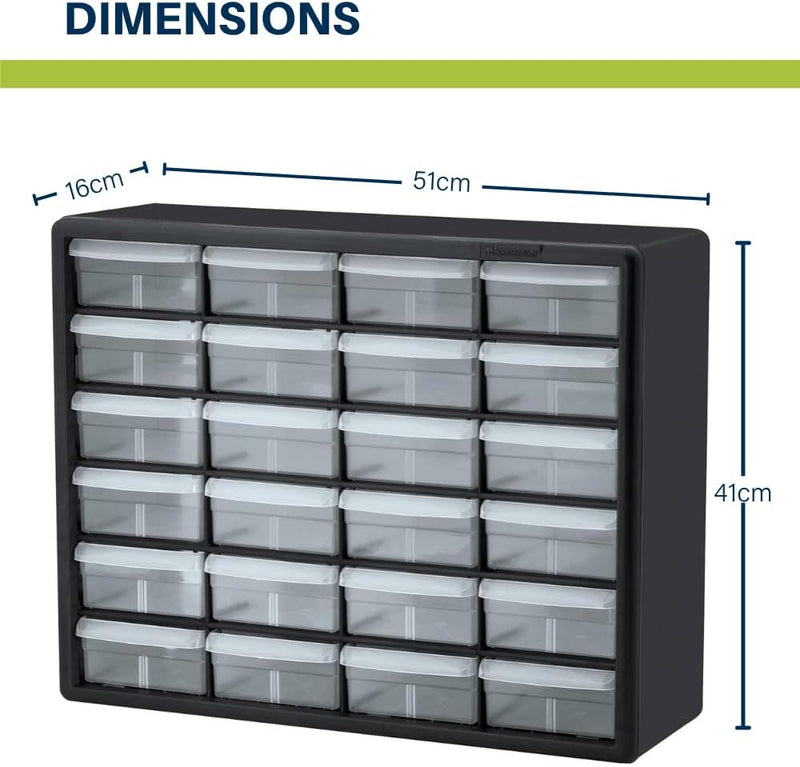 44-Drawer Plastic Drawer Storage Cabinet for Garage Organisation