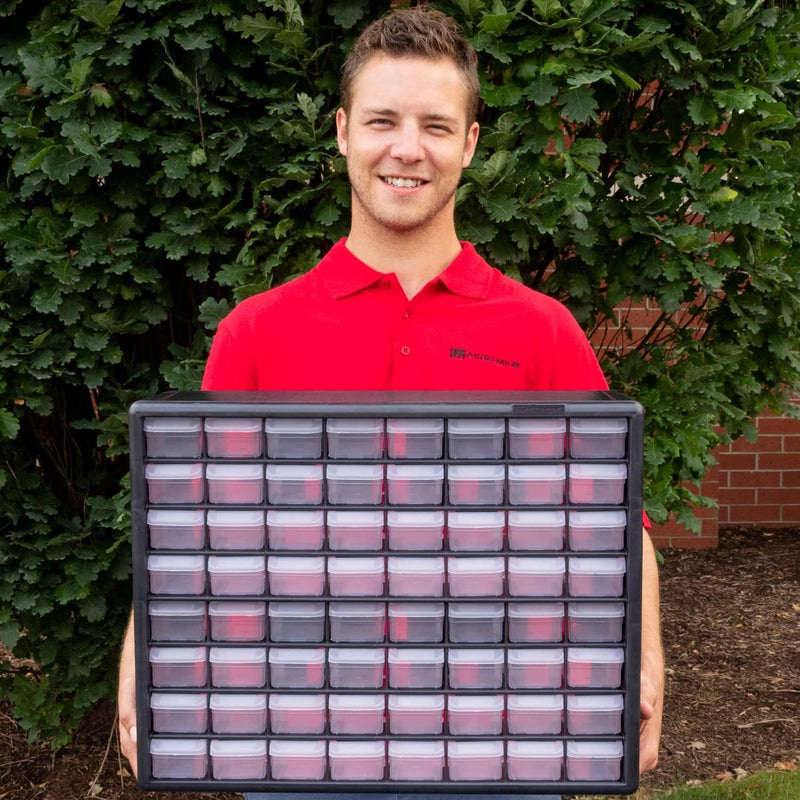 44-Drawer Plastic Drawer Storage Cabinet for Garage Organisation