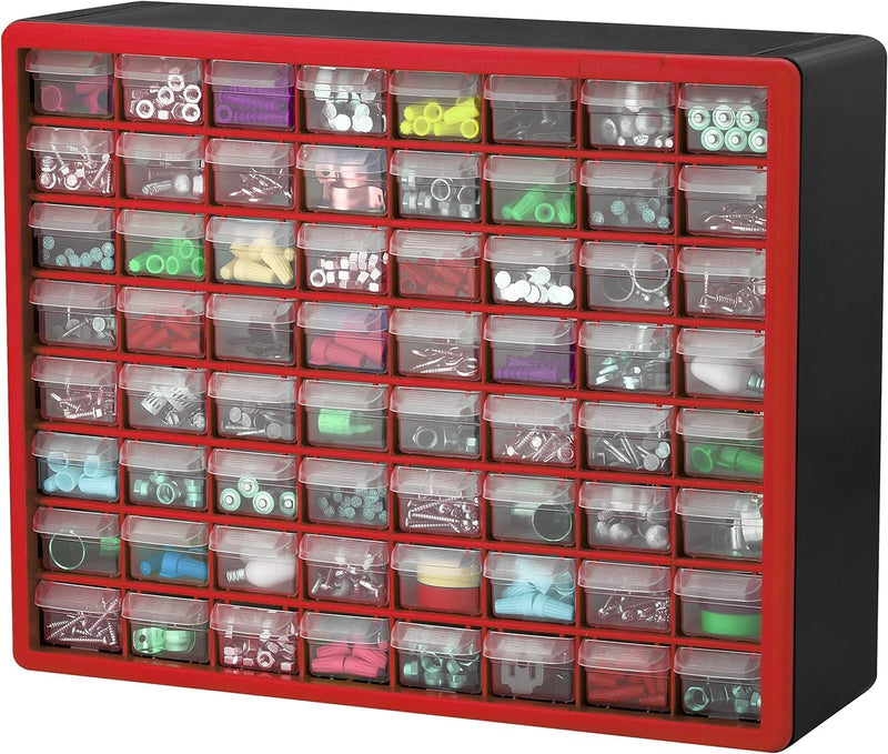 44-Drawer Plastic Drawer Storage Cabinet for Garage Organisation