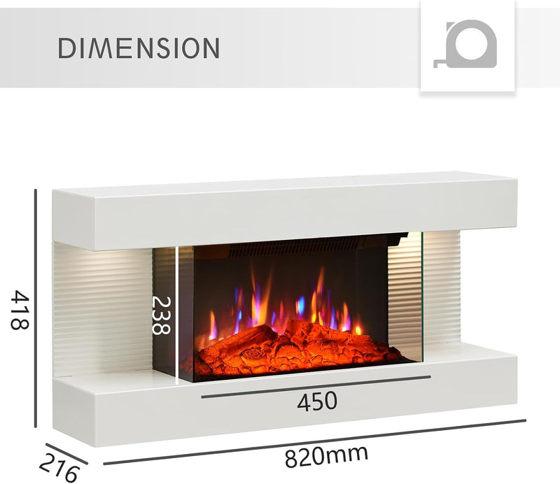44" Wall Mounted Electric Fireplace Atacama