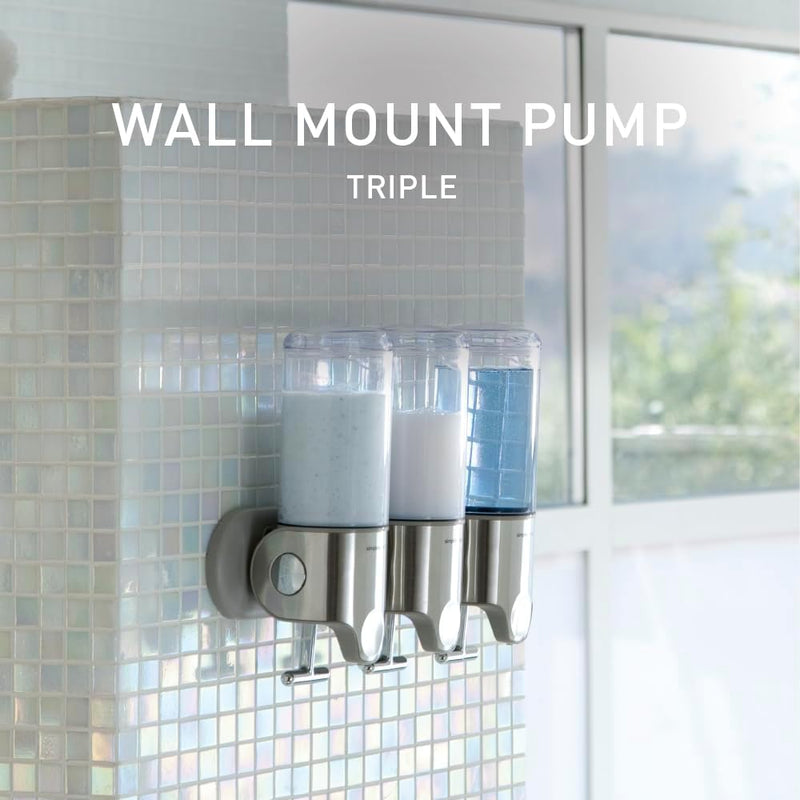 444ML Triple Wall Mounted Soap Dispenser Pump