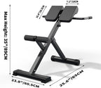 45-Degree Hyperextension Roman Chair Adjustable Height and Back