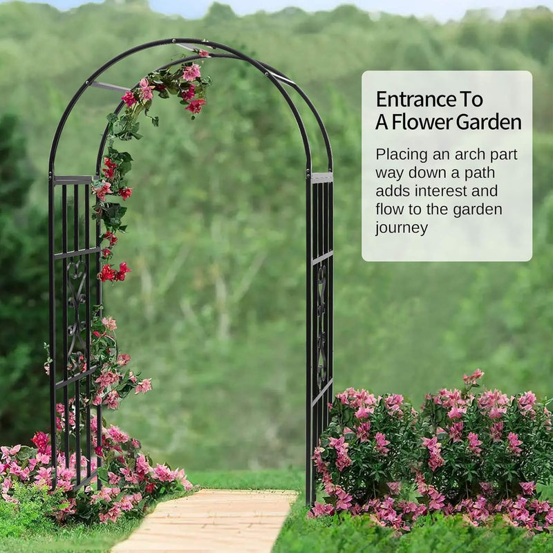 45" W X 83" H Arbours Curved Metal