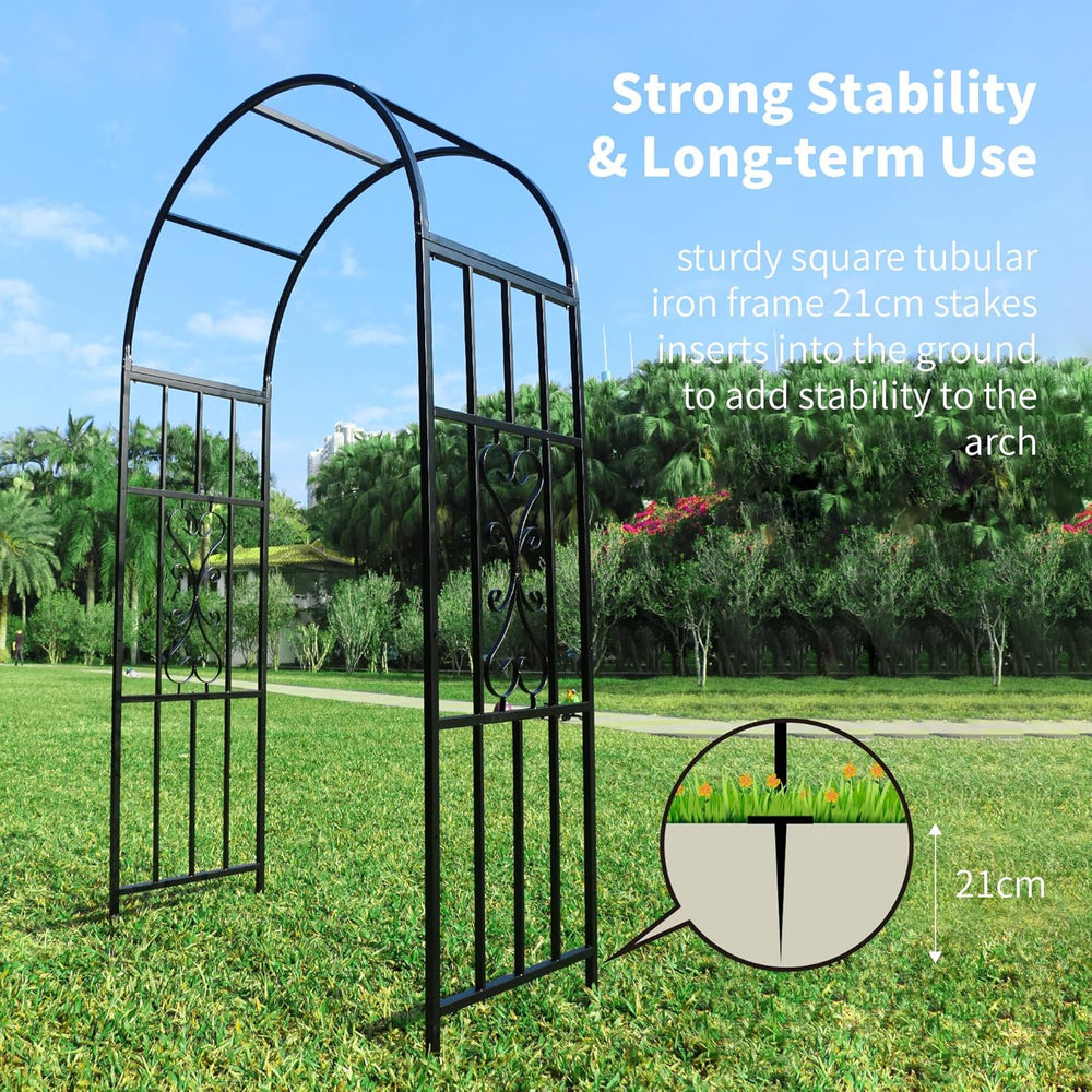45" W X 83" H Arbours Curved Metal