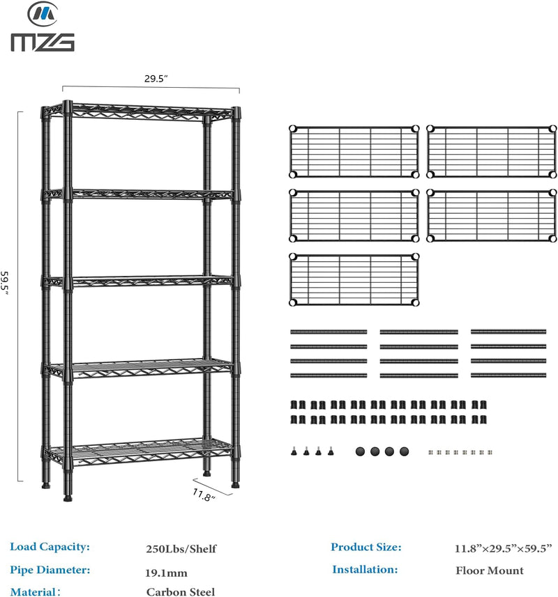 Adjustable Shelves Heavy Duty Wire Pantry Shelving