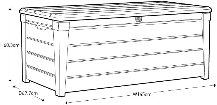 454L Outdoor 60% Recycled Garden Furniture Storage Box