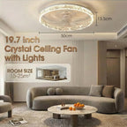 45CM Crystal Ceiling Fans with Lights