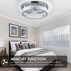 45CM Crystal Ceiling Fans with Lights