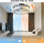 45CM Crystal Ceiling Fans with Lights