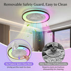 45CM Crystal Ceiling Fans with Lights