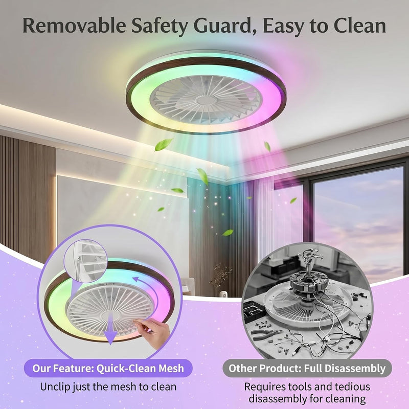 45CM Crystal Ceiling Fans with Lights