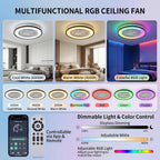 45CM Crystal Ceiling Fans with Lights