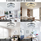 45CM Crystal Ceiling Fans with Lights