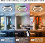 45CM Crystal Ceiling Fans with Lights