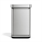 45L Rectangular Kitchen Pedal Bin with Liner Pocket