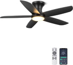 46 Inch Ceiling Fan with Lights Remote App