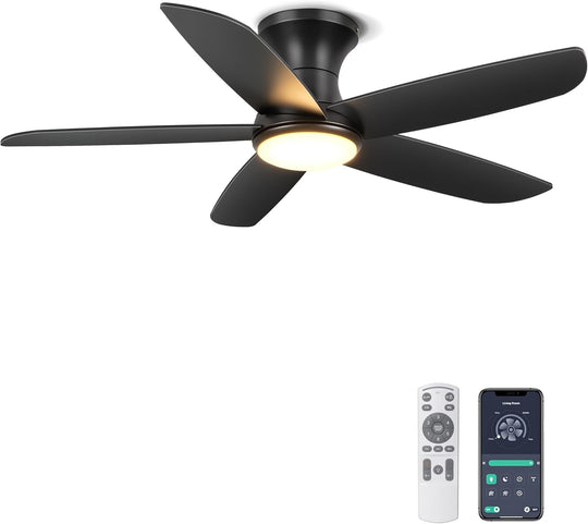 46 Inch Ceiling Fan with Lights Remote App
