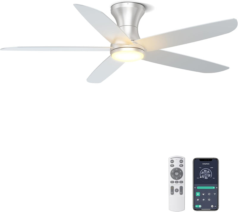 46 Inch Ceiling Fan with Lights Remote App