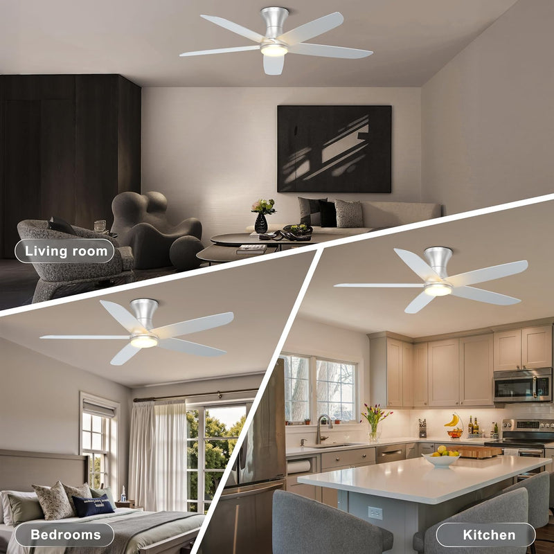46 Inch Ceiling Fan with Lights Remote App